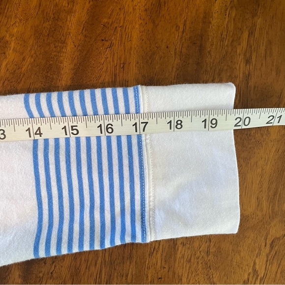 Lilly Pulitzer Marlowe Bay Blue Coconut Stripe 100% Pima Cotton Pullover Dress - Picture 13 of 14